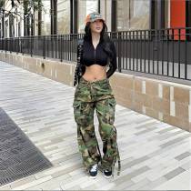 Women's Multi-pocket Camouflage Overalls Jogging Exercise Pocket Pants Women's Multi-pocket Camouflage Overalls Jogging Exercise Pocket Pants