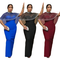 Dress and cloak two-piece set for women's clothing