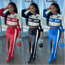 2025 Hot Girl Motorcycle PU Leather Printed Jacket Single Piece Jacket 2025 Hot Girl Motorcycle PU Leather Printed Jacket Single Piece Jacket