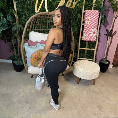 Cross-body Sports Bra Running Fitness Quick-drying Gathered Yoga Set