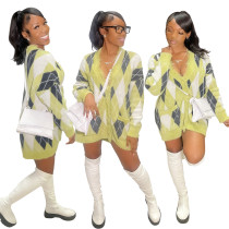 Casual Knitted Medium length Coat Casual Knitted Medium length Coat