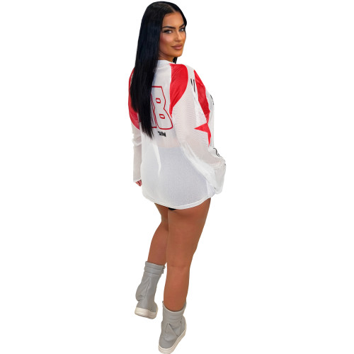 Linen Loose Casual T-Shirt Street Long Sporty Top