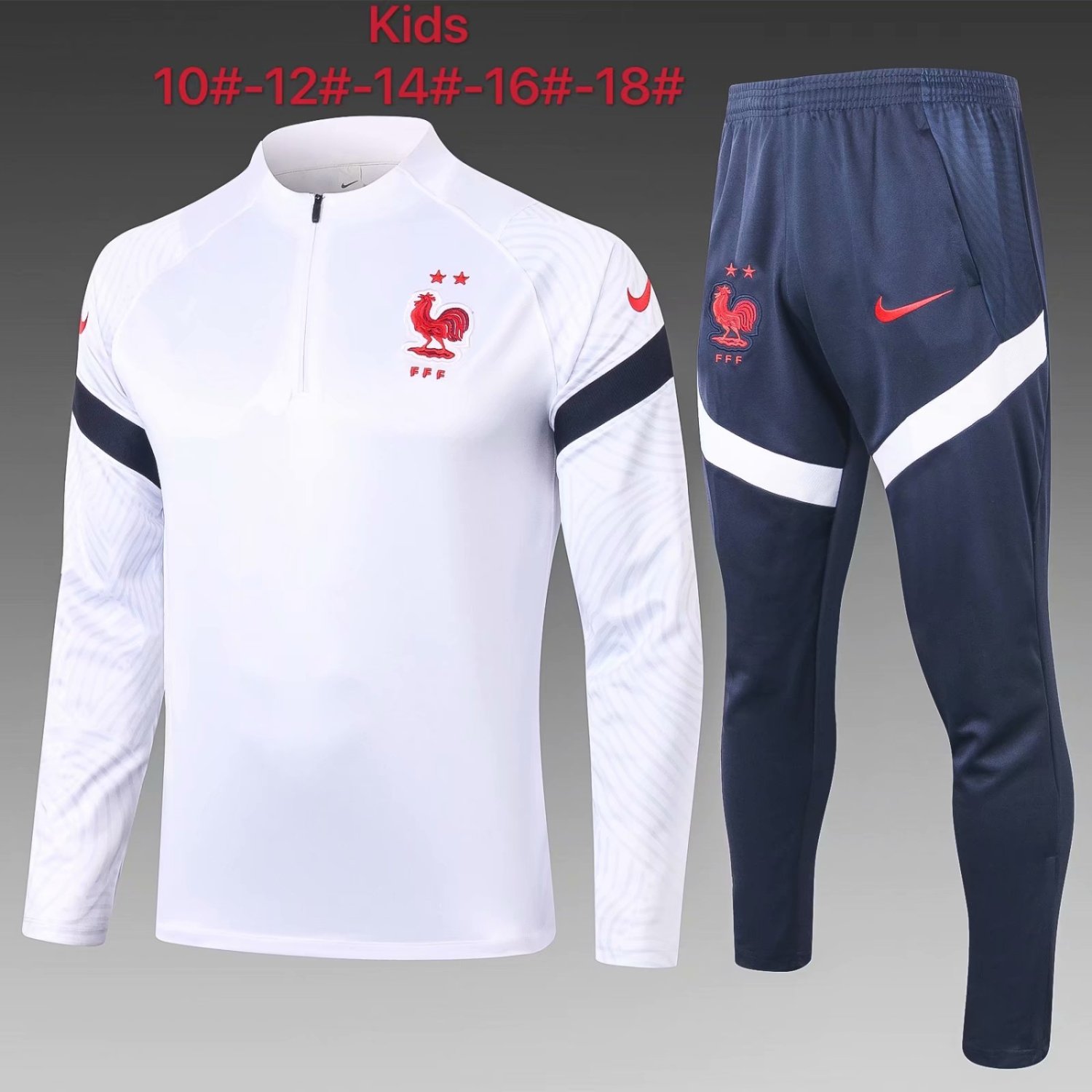 US$ 29.8 - Kids France Training Suit White 2020/21 - www ...