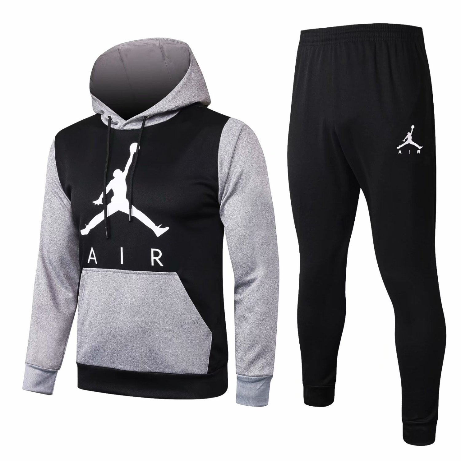 US 36.80 Mens JORDAN Hoodie Sweatshirt + Pants Suit Black Grey