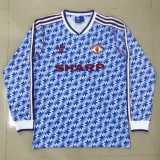 Manchester United Away Retro Jersey Long Sleeve Mens 1990-1992