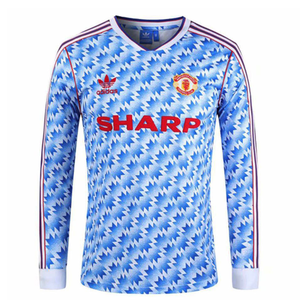US$ 19.80 - Manchester United Away Retro Jersey Long Sleeve Mens 1990 ...