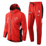 Mens Miami Heat Hoodie Jacket + Pants Training Suit Red 2020/21