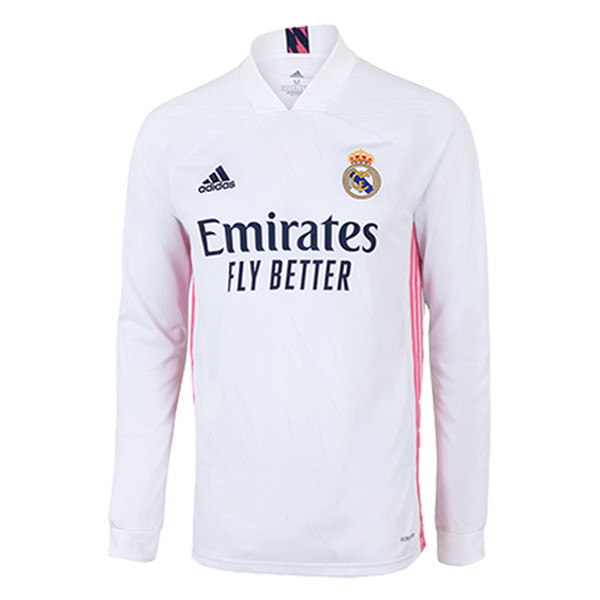 US$ 16.80 - Real Madrid Home Jersey Long Sleeve Mens 2020/21 - www.fcsoccerworld.com