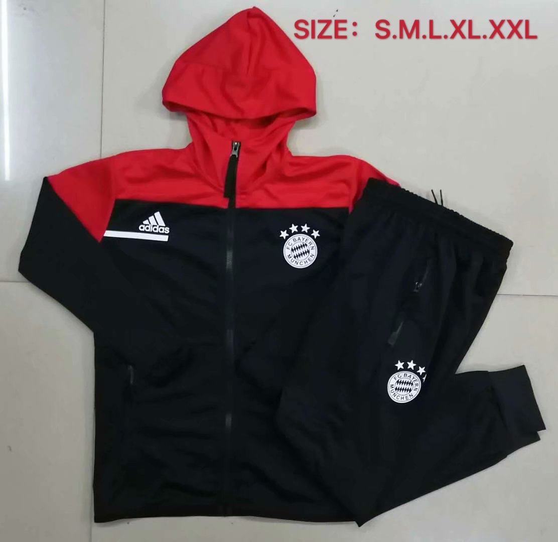 Us 39 8 Mens Bayern Munich Hoodie Jacket Pants Training Suit Black 2020 21 Www Fcsoccerworld Com