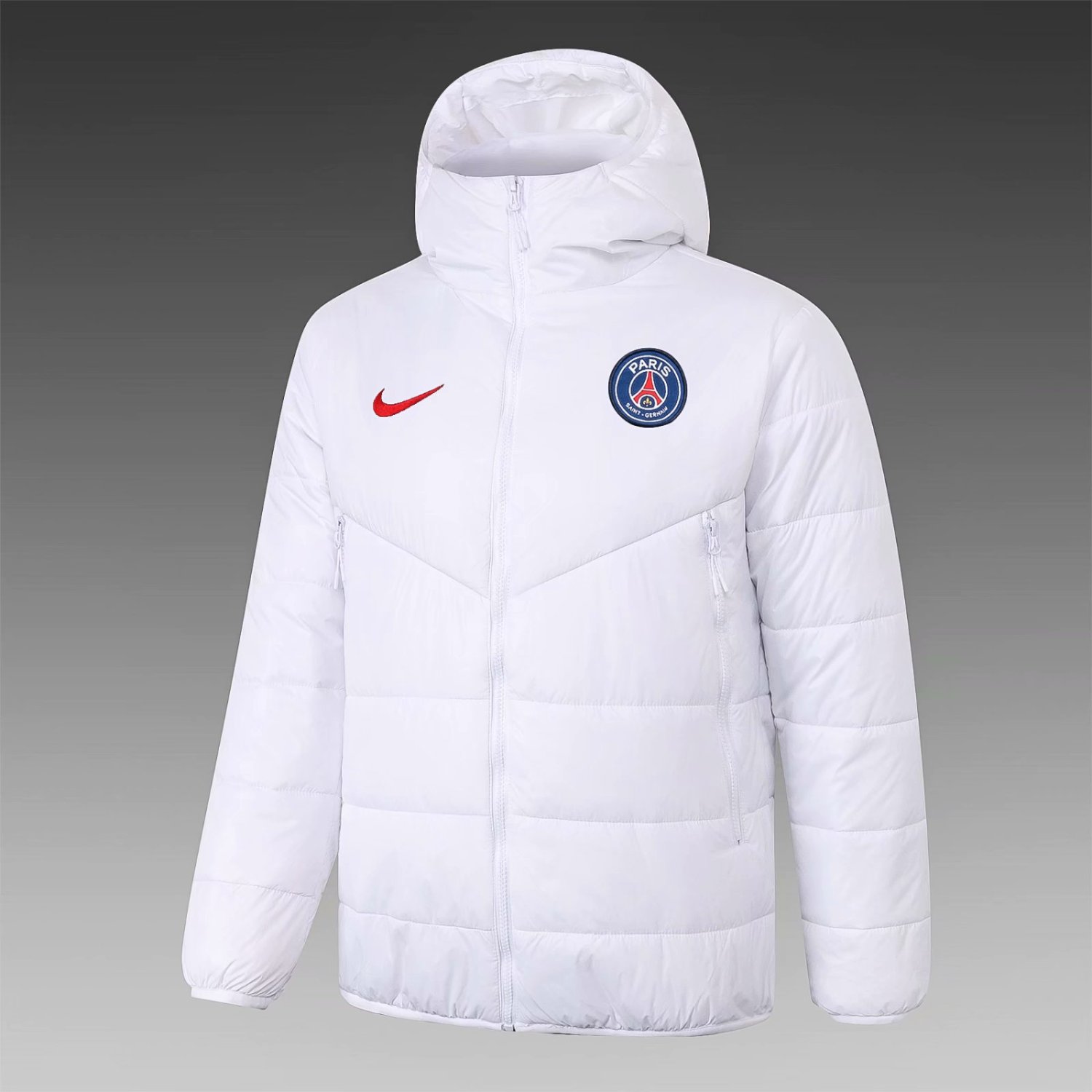 US$ 48.80 - Mens PSG Winter Jacket White 2023/24 - www.fcsoccerworld.com