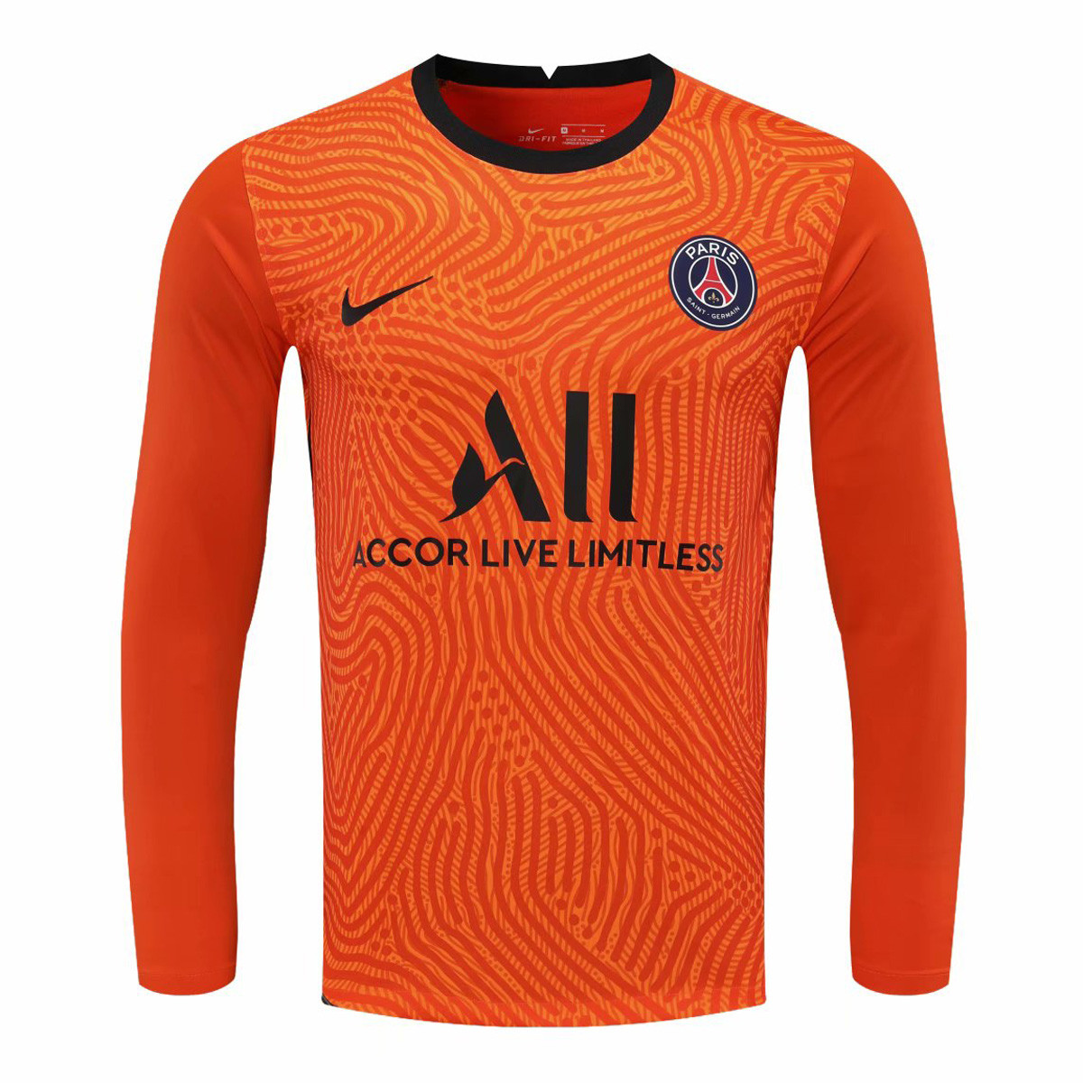 US 16.80 PSG Goalkeeper Orange Long Sleeve Jersey Mens 2020/21 www