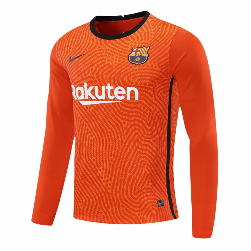 Us 16 80 Barcelona Goalkeeper Orange Long Sleeve Jersey Mens 2020 21 M Fcsoccerworld Com