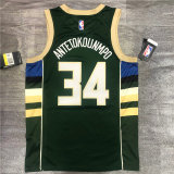 Mens Milwaukee Bucks Nike Green 2020/21 Swingman Jersey - Icon Edition