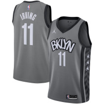 Mens Brooklyn Nets Jordan Brand Gray 2020/21 Swingman Jersey - Statement Edition