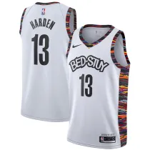 Mens Brooklyn Nets Nike White Swingman Jersey - City Edition