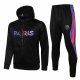 Mens PSG x Jordan Hoodie Jacket + Pants Training Suit Black 2021/22