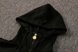 Mens PSG x Jordan Hoodie Jacket + Pants Training Suit Black 2021/22