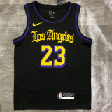 Mens Los Angeles Lakers Nike Black 2020/21 Swingman Jersey - City Creative Edition