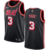 Mens Miami Heat Nike Black Swingman Jersey - Hardwood Classics Edition