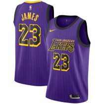 Mens Los Angeles Lakers Nike Purple 2018 Swingman Jersey - City Edition