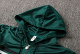 Mens PSG x Jordan Hoodie Jacket + Pants Training Suit Green 2021/22