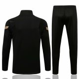 Mens Liverpool Jacket + Pants Training Suit Black - Gold 2021/22