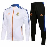 Mens Real Madrid Jacket + Pants Training Suit White 2021/22