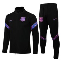 Mens Barcelona Jacket + Pants Training Suit Black 2021/22