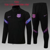 Kids Barcelona Jacket + Pants Training Suit Black 2021/22
