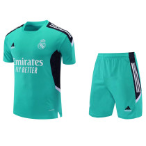 Mens Real Madrid Short Training Suit  Green II 2021/22