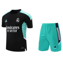 Mens Real Madrid Short Training Suit  Black 2021/22