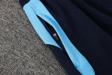 Mens Olympique Marseille Hoodie Jacket + Pants Training Suit Blue 2021/22