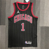 Mens Chicago Bulls 75 Years Jordan Black Swingman Jersey - Statement Edition
