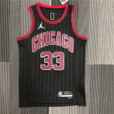 Mens Chicago Bulls 75 Years Jordan Black Swingman Jersey - Statement Edition