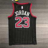 Mens Chicago Bulls 75 Years Jordan Black Swingman Jersey - Statement Edition