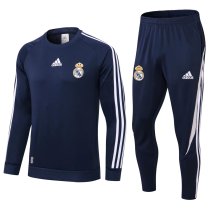 Mens Real Madrid Training Suit Crew Neck Navy 2021/22