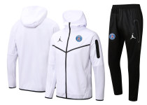 Mens PSG Hoodie Jacket + Pants Training Suit White 2022/23
