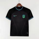 Mens Brazil Short Training Jersey Black 2022