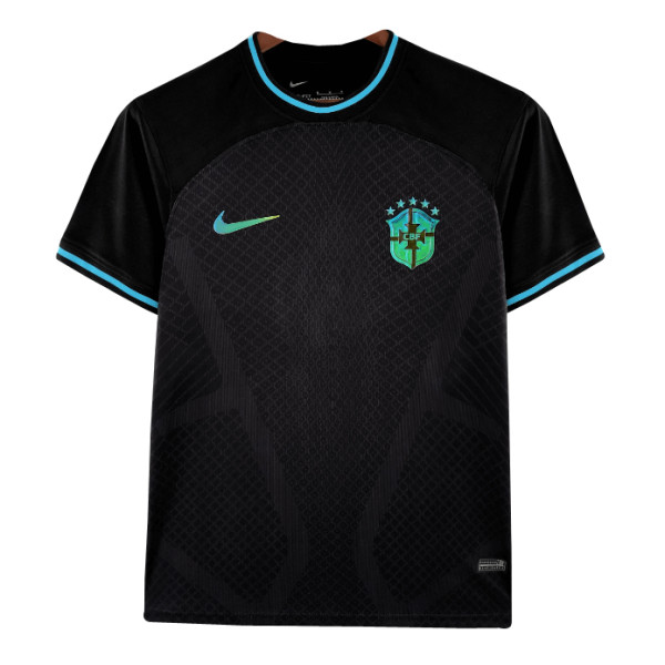 Mens Brazil Short Training Jersey Black 2022