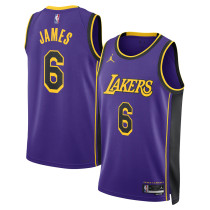 Mens Los Angeles Lakers Jordan Purple 2022/23 Swingman Jersey - Statement Edition