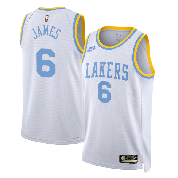 Mens Los Angeles Lakers NIKE White 2022/23 Swingman Jersey - Classic Edition