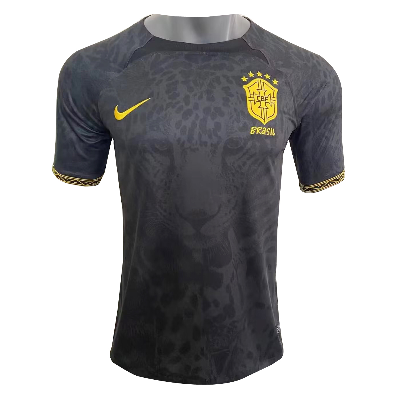 Mens Brazil Special Edition Jersey Black Leopard 2022
