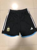 Mens Argentina 3-Star Home Black Shorts FIFA World Cup Qatar Champions 2022