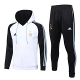 Mens Argentina Hoodie Jacket + Pants Training Suit White 2023