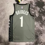 Mens Brooklyn Nets Jordan Brand Gray 2020/21 Swingman Jersey - Statement Edition