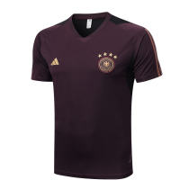 Mens Germany Pre-Match Top Short Training Jersey Brown 2023