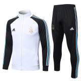 Mens Argentina Jacket + Pants Training Suit White 2023