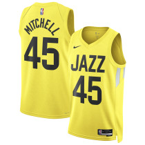 Mens Utah Jazz Nike Yellow 2022/23 Swingman Jersey - Icon Edition