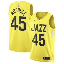 Mens Utah Jazz Nike Yellow 2022/23 Swingman Jersey - Icon Edition