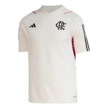Mens Flamengo Prematch Short Training Jersey White 2023/24